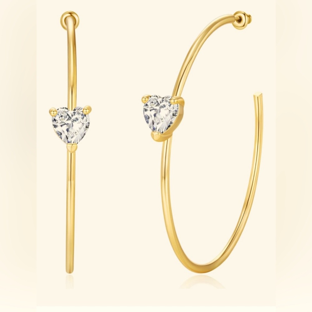 Gorgeous 18kt Dip Dillards Gemstone Topaz Hoop Earrings